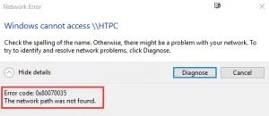 Tekirdağ Windows 10 Dosya hata kodu 0x80070035 ağ yolu bulunamadı- Windows 10 Dosya – Ağ Paylaşım Hatası – [Ç hizmeti